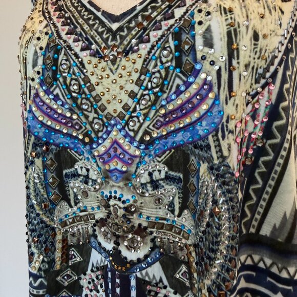 CAMILLA Short Kaftan - OS | Limited Edition Print w/Crystals - Picture 3 of 11